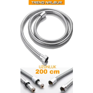 200-220 cm Uzayan Özel Duş Spirali Banyo Duş Hortumu Dayanıklı Esnek 2 Metre (2m)