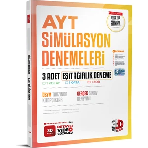 3D Yayınları 2023 Ilk Dönem AYT Deneme Sınavı Eşit Ağırlık Simülasyon 1. Dönem