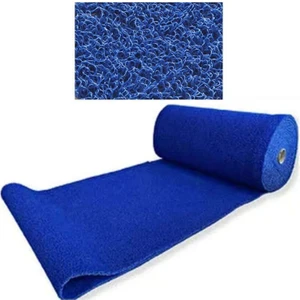 Edukkanim Kaydırmaz Pvc Paspas Kıvırcık Iç - Dış Tüm Islak Zemin Mavi 100CM