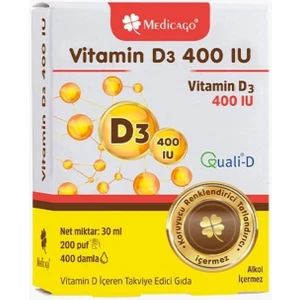 Medicago Vitamin D3 400ıu Içeren Takviye Edici Gıda 30ml