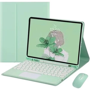 iPad Air 4 10.9" Için Mouse Standı Kılıflı Kapaklı Bluetooth Klavye (Yurt Dışından)