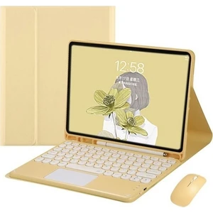iPad Air 4 10.9" Için Mouse Standı Kılıflı Kapaklı Bluetooth Klavye (Yurt Dışından)