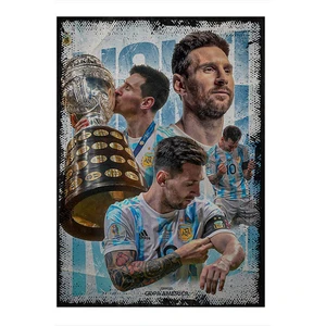 Messi Futbol Desenli Mdf Tablo