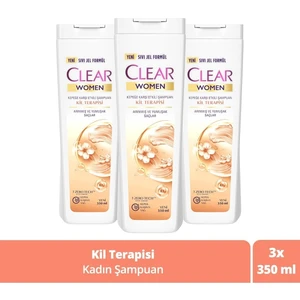 Women Kepeğe Karşı Etkili Şampuan Kil Terapisi Arınmış ve Yumuşak Saçlar 350 ml X3 Adet