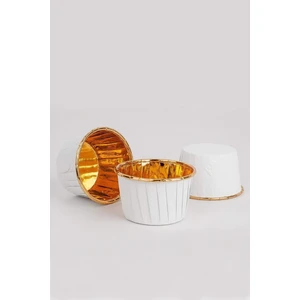 Beyaz Gold Muffin Kek Kapsülü Cupcake Kalıbı 25'li - V