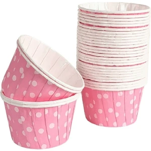 Pembe Puantiyeli Muffin-Kek Kapsülü 50,li - V
