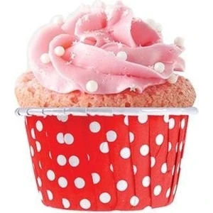Dolphin Muffin Kek Kapsülü Kırmızı Puantiyeli 50'li - V