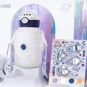 Huanhuan Store Sevimli Dayanıklı ve Yeniden Kullanılabilir Büyük Kapasiteli Su Isıtıcısı Karikatür Yalıtım Bardağı (Yurt Dışından)