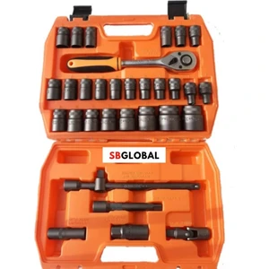 32 Parça 1/2 Darbeli Havalı Siyah Lokma Seti