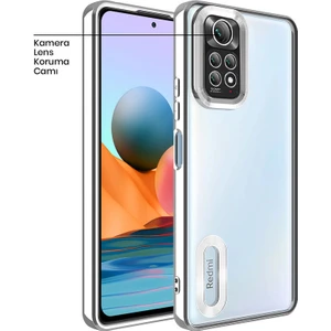 Xiaomi Redmi Note 11 Kılıf Zebana Glint Silikon Kılıf Gri