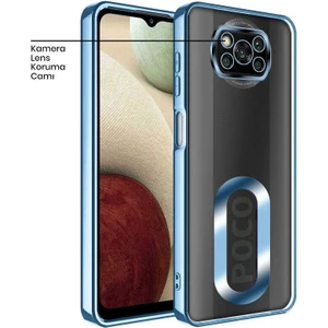 Xiaomi Poco X3 Nfc Kılıf Zebana Glint Silikon Kılıf Açık Mavi