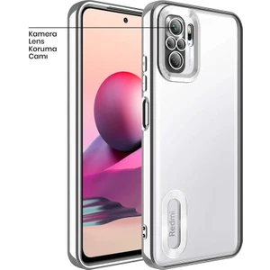 Xiaomi Redmi Note 10 Kılıf Zebana Glint Silikon Kılıf Gri