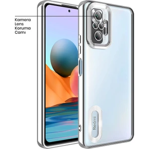 Xiaomi Redmi Note 10S Kılıf Zebana Glint Silikon Kılıf Gri