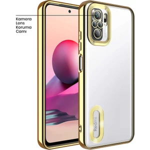 Xiaomi Redmi Note 10 Kılıf Zebana Glint Silikon Kılıf Gold