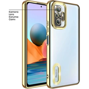 Xiaomi Redmi Note 10S Kılıf Zebana Glint Silikon Kılıf Gold