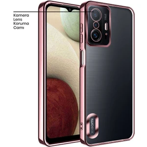 Xiaomi Mi 11T Kılıf Zebana Glint Silikon Kılıf Rose Gold