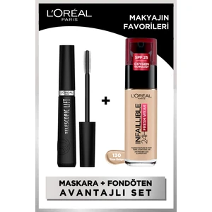 L'oréal Paris Telescopic Lift Maskara + L'oréal Paris Infaillible 24H Fondöten 130 True Beıge