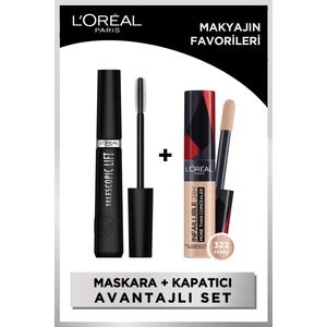 L'oréal Paris Telescopic Lift Maskara + L'oréal Paris Infaillible Tüm Yüze Uygulanabilir Kapatıcı 322 Ivory