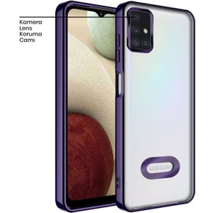 Samsung Galaxy A71 Kılıf Zebana Glint Silikon Kılıf Derin Mor