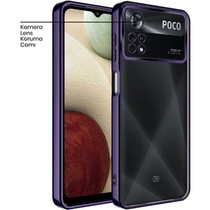 Xiaomi Poco X4 Pro 5g Kılıf Zebana Glint Silikon Kılıf Derin Mor