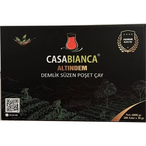 Demlik Süzen Poşet Çay 6kg 1 Poşet 30gr Casabianca çaya 1 lt su ilave ederek demleyebilirsiniz.