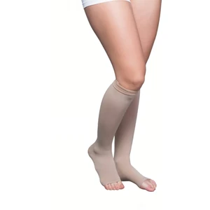 Diz Altı Varis Çorabı Burnu Açık Ccl2 Ten Rengi