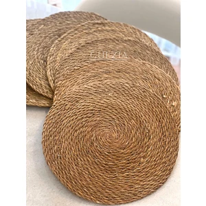 6'lı Hasır Supla  | Örgü Amerikan Servis | 35 cm Çap Supla  | 6'lı Supla