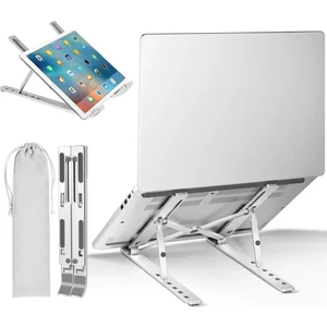 Katlanır Alüminyum Notebook Standı Ayarlı Laptop Metal Yükseltici Tutucu