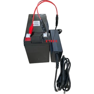 12 Volt 7 Amper Şarj Edilebilir Akü Pil + Şarj Cihazı Adaptör Birlikte
