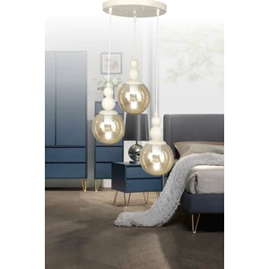 Veda Light Venüs 3'lü Sarkıt Model- Hakiki  Bal Cam- Oturma Odası- Salon- Yatak Odası Modern Avize