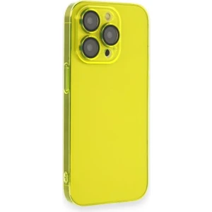 Apple iPhone 13 Pro Max Kılıf Hard Fit Şeffaf Sararmaz Lensli Kapak