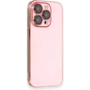 Apple iPhone 13 Pro Max Kılıf Hard Fit Şeffaf Sararmaz Lensli Kapak