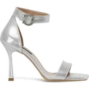 Nine West Toya 3fx Gümüş Kadın Topuklu Sandalet
