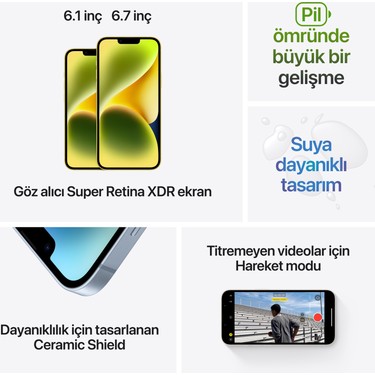 iPhone 14 256 GB Beyaz Fiyatı, Taksit Seçenekleri ile Satın Al