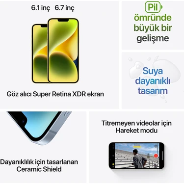 Apple iPhone 14 128 GB Mavi Fiyatı - Taksit Seçenekleri