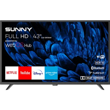 Sunny SN43DAL540C 43" 110 Ekran Uydu Alıcılı Full HD webOS Smart LED