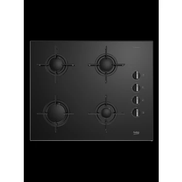 Beko Bocl T 6510 Es Siyah Cam Ankastre Gazlı Ocak 4 Gözlü Düğmeden Ateşleme 12.1