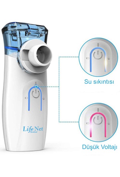 Life Net Medikal Taşınabilir Mesh Nebulizatör Şarzlı Süper Sessiz Yeni Nesil Nebulizatör YS35