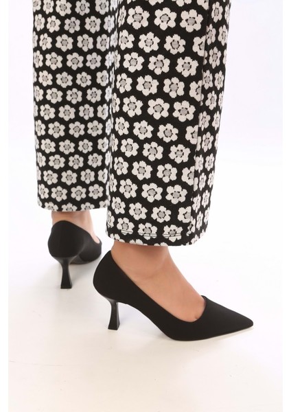 Kadın Gatsby Siyah Mat Saten Topuklu Ayakkabı Stiletto10 fırsatları