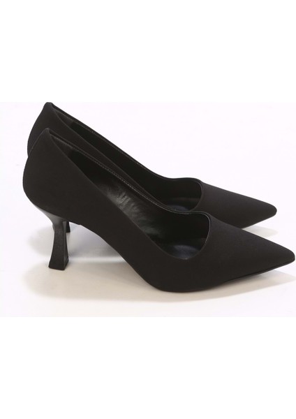 Kadın Gatsby Siyah Mat Saten Topuklu Ayakkabı Stiletto10 indirimleri