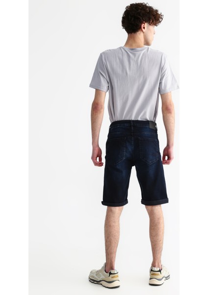 Normal Bel Slim Fit Indigo Erkek Denim Şort Bıgg10 fırsatları