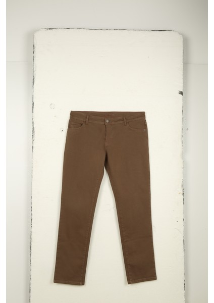 Normal Bel Dar Paça Slim Fit Vizon Erkek Pantolon 4A1400000101