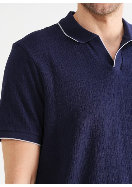 Düz Lacivert Erkek Polo T-Shirt cm Serıus fırsatları