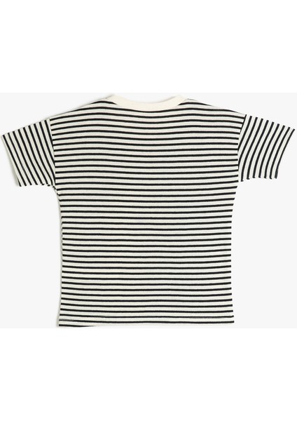 Koton Tişört Kısa Kollu Bisiklet Yaka Tek Cep Detaylı fiyatları