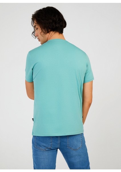 Bisiklet Yaka Baskılı Mint Erkek T-Shirt TC712110 fiyatları