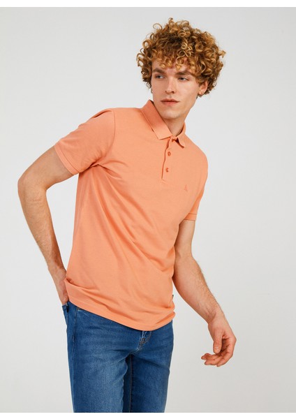 Polo Yaka Düz Somon Erkek T-Shirt TC461310 fiyatları