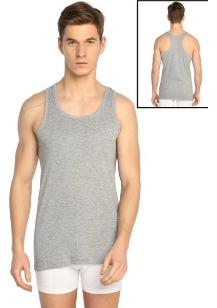 Seher Yıldız Erkek 1"adet Gri Pamuklu Ribana Spor Atlet Tekli Ambalaj 0058