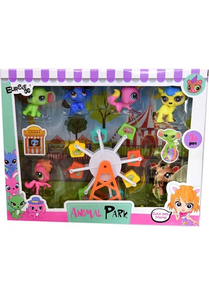 Dönme Dolaplı Minişler Animal Park Oyuncak Figür Set