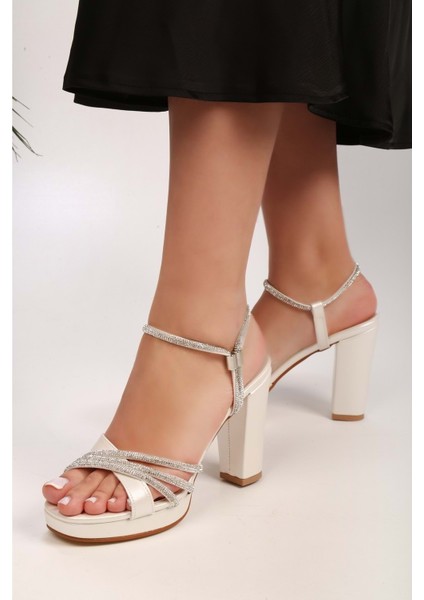 Kadın Cesa Sedef Cilt Taşlı Platform Topuklu Ayakkabı modelleri