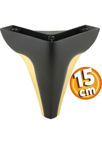 Endülüs Mobilya Kanepe Sehpa Tv Ünitesi Baza Koltuk Ayağı Siyah Renk 15 Cm Ayakları